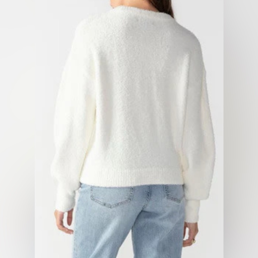 Sanctuary From Anthropologie Plush Volume Sleeve Crew Neck Sweater Size L - Picture 2 of 8